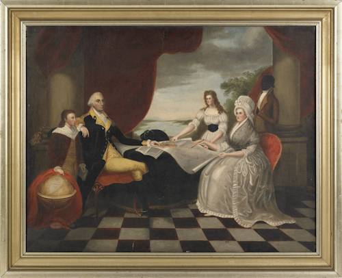 American oil on canvas of George