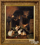 AMERICAN OIL ON CANVAS OF CATS