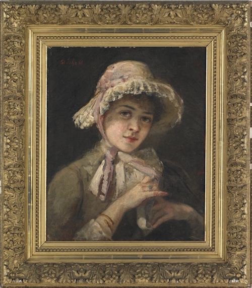 American oil on canvas portrait