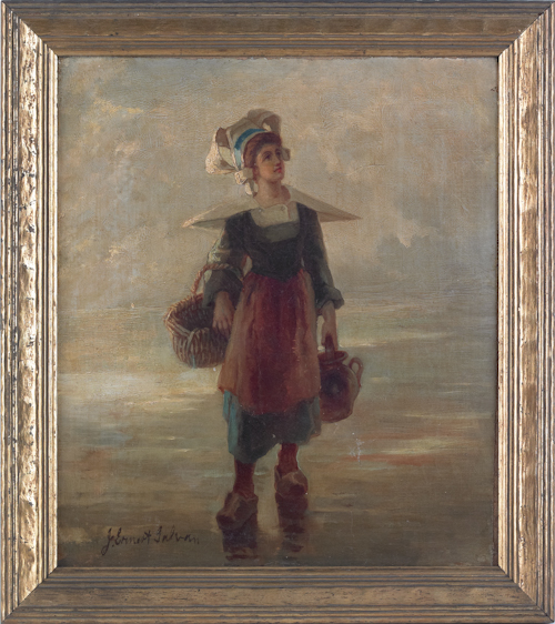 American oil on canvas portrait