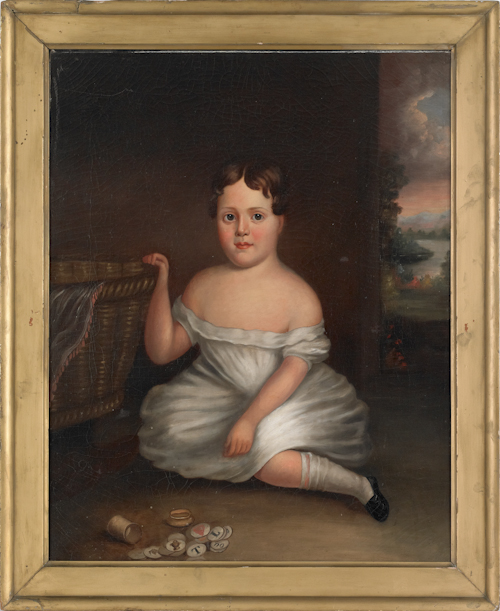 American oil on canvas portrait