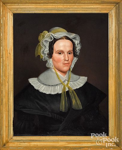 AMERICAN OIL ON CANVAS PORTRAIT