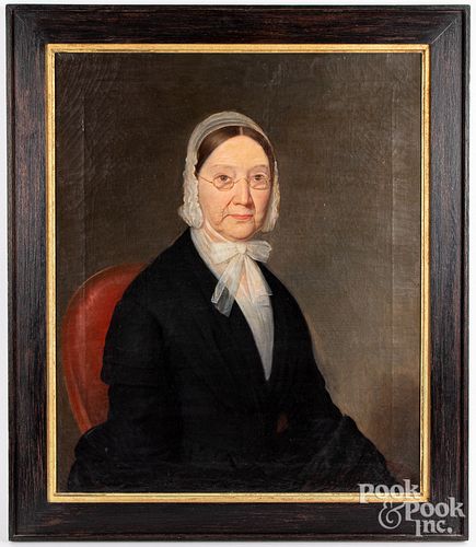 AMERICAN OIL ON CANVAS PORTRAIT