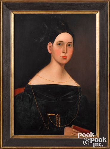 AMERICAN OIL ON CANVAS PORTRAIT