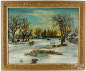 AMERICAN OIL ON CANVAS PRIMITI
