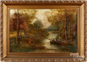 AMERICAN OIL ON CANVAS RIVER L