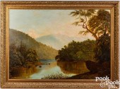 AMERICAN OIL ON CANVAS RIVER L