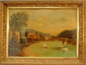 American oil on tin painting o