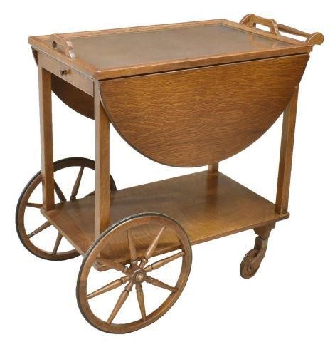 AMERICAN PAALMAN OAK TRAY-TOP TEA