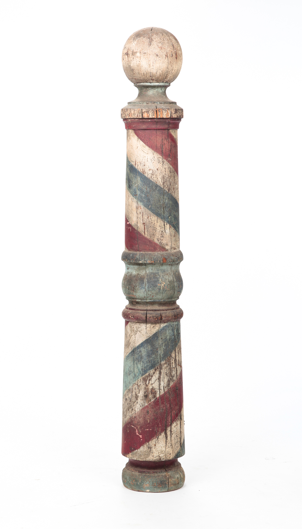AMERICAN PAINTED BARBER POLE.