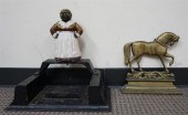 AMERICAN PAINTED CAST IRON 'MA