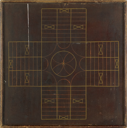 American painted pine Parcheesi