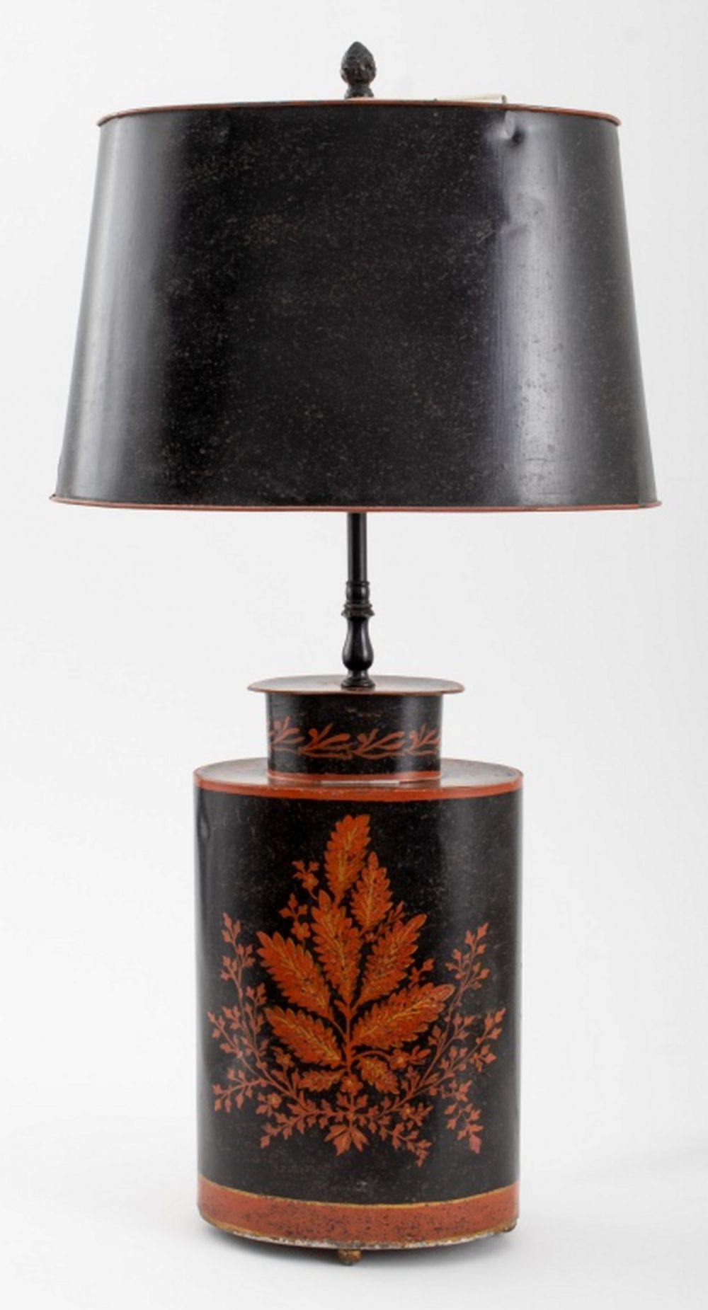 AMERICAN PAINTED TEA CADDY TOLE