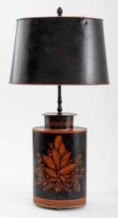 AMERICAN PAINTED TEA CADDY TOL