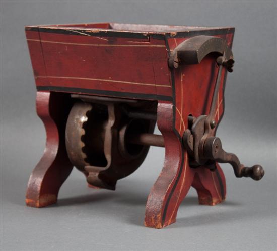 American painted wood and iron