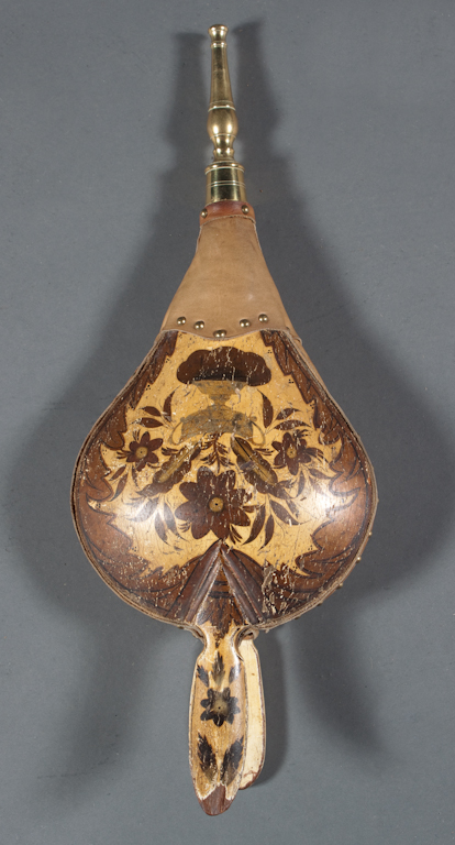 American painted wood leather and