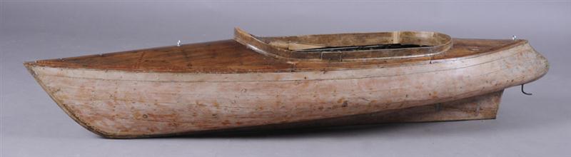 AMERICAN PAINTED WOOD MODEL OF A