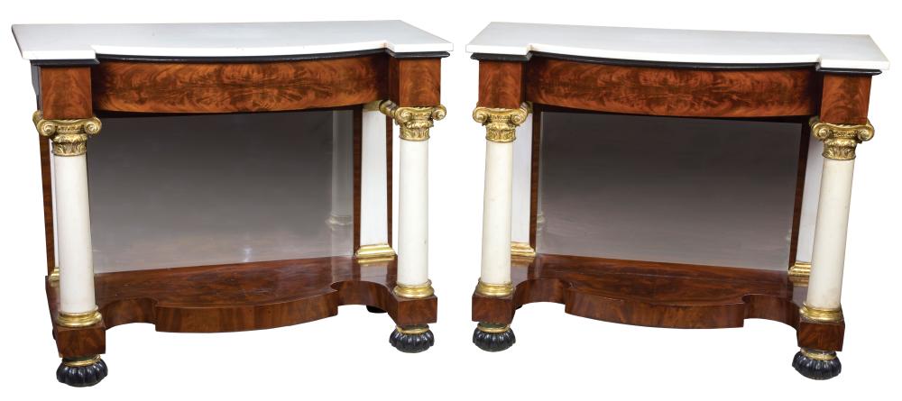 AMERICAN PARCEL GILT AND MAHOGANY