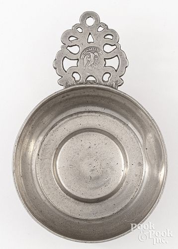 AMERICAN PEWTER PORRINGER, CA.