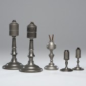 American Pewter Whale Oil Lamp