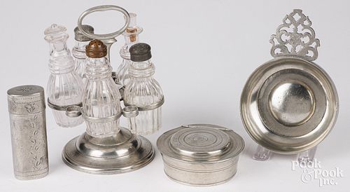AMERICAN PEWTERFour pieces of