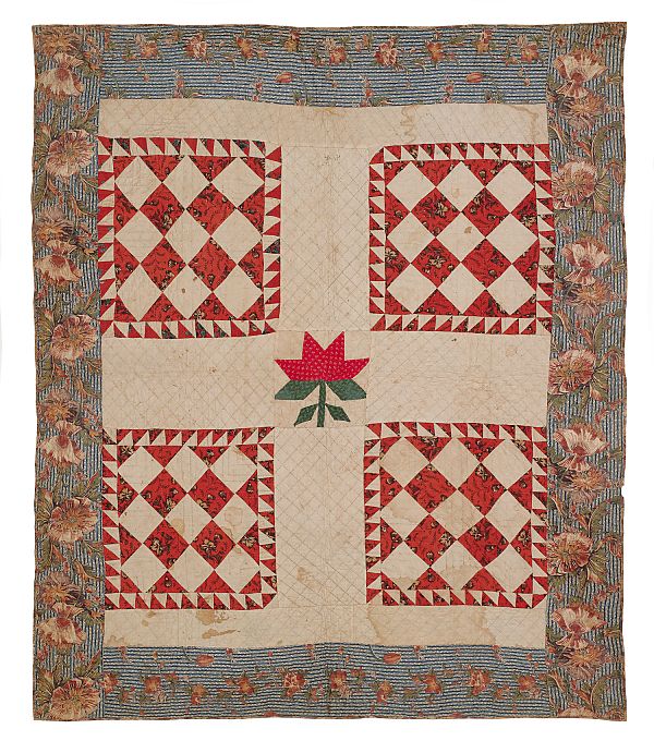American pieced crib quilt ca. 1835