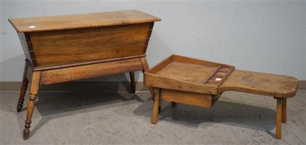 AMERICAN PINE COBBLER'S BENCH AND A