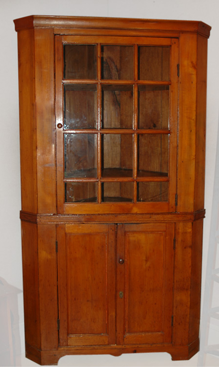 American Pine Corner Cabinet 