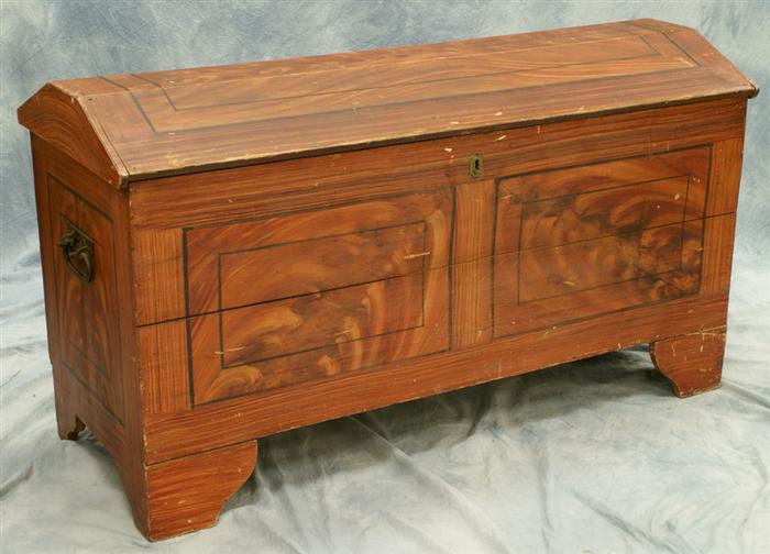 American pine grain-painted