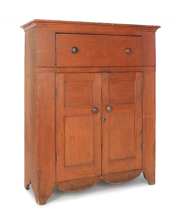 American pine jelly cupboard 19th