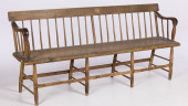 AMERICAN PINE PLANK SEAT BENCH
