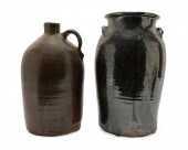 AMERICAN POTTERY CROCK & JUG,