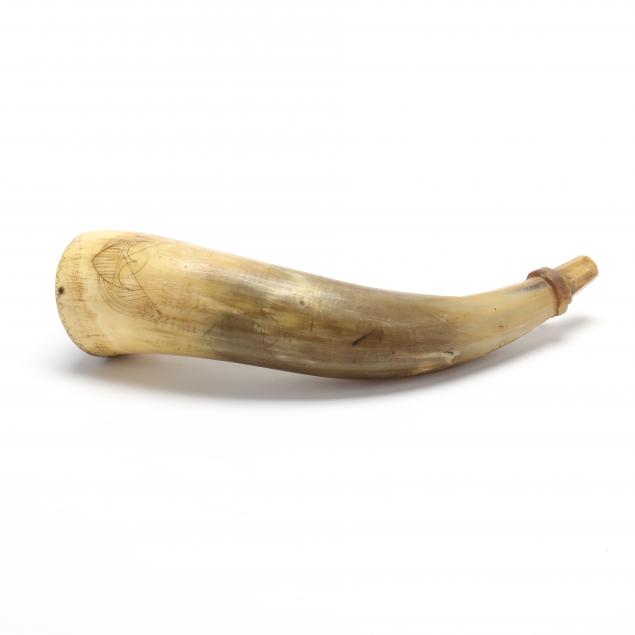 AMERICAN POWDER HORN WITH PATRIOTIC