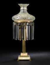 American Prism-Hung Gilt-Brass