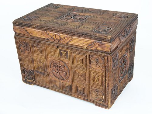 AMERICAN PROFUSELY CARVED PINE