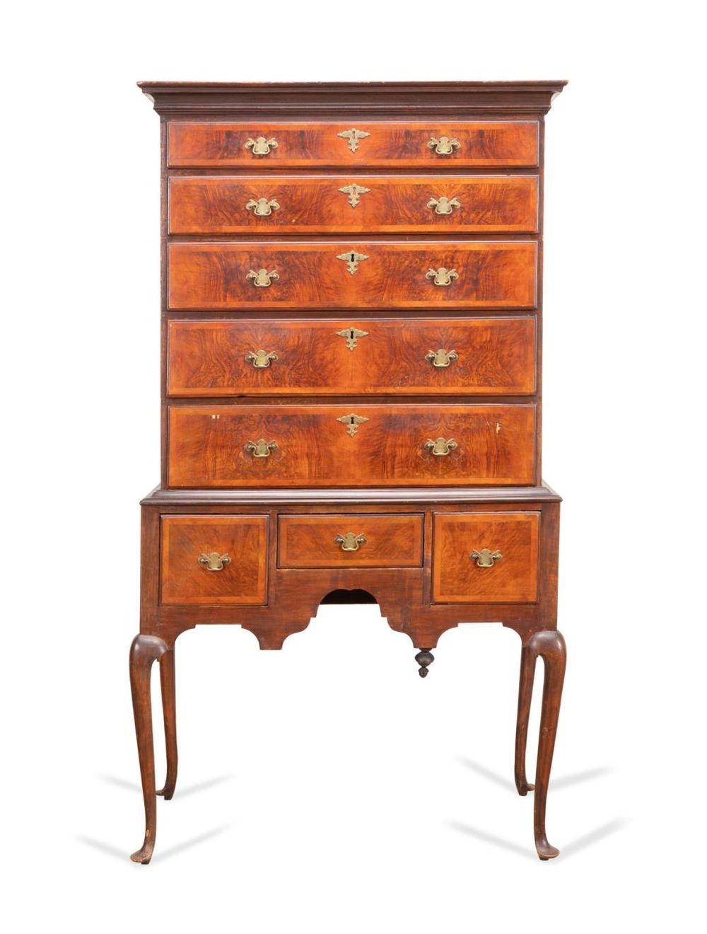 AMERICAN QUEEN ANNE BURL WALNUT