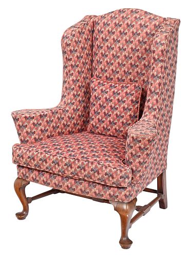 AMERICAN QUEEN ANNE UPHOLSTERED