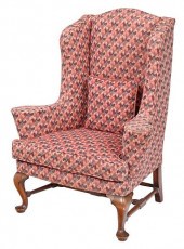 AMERICAN QUEEN ANNE UPHOLSTERE