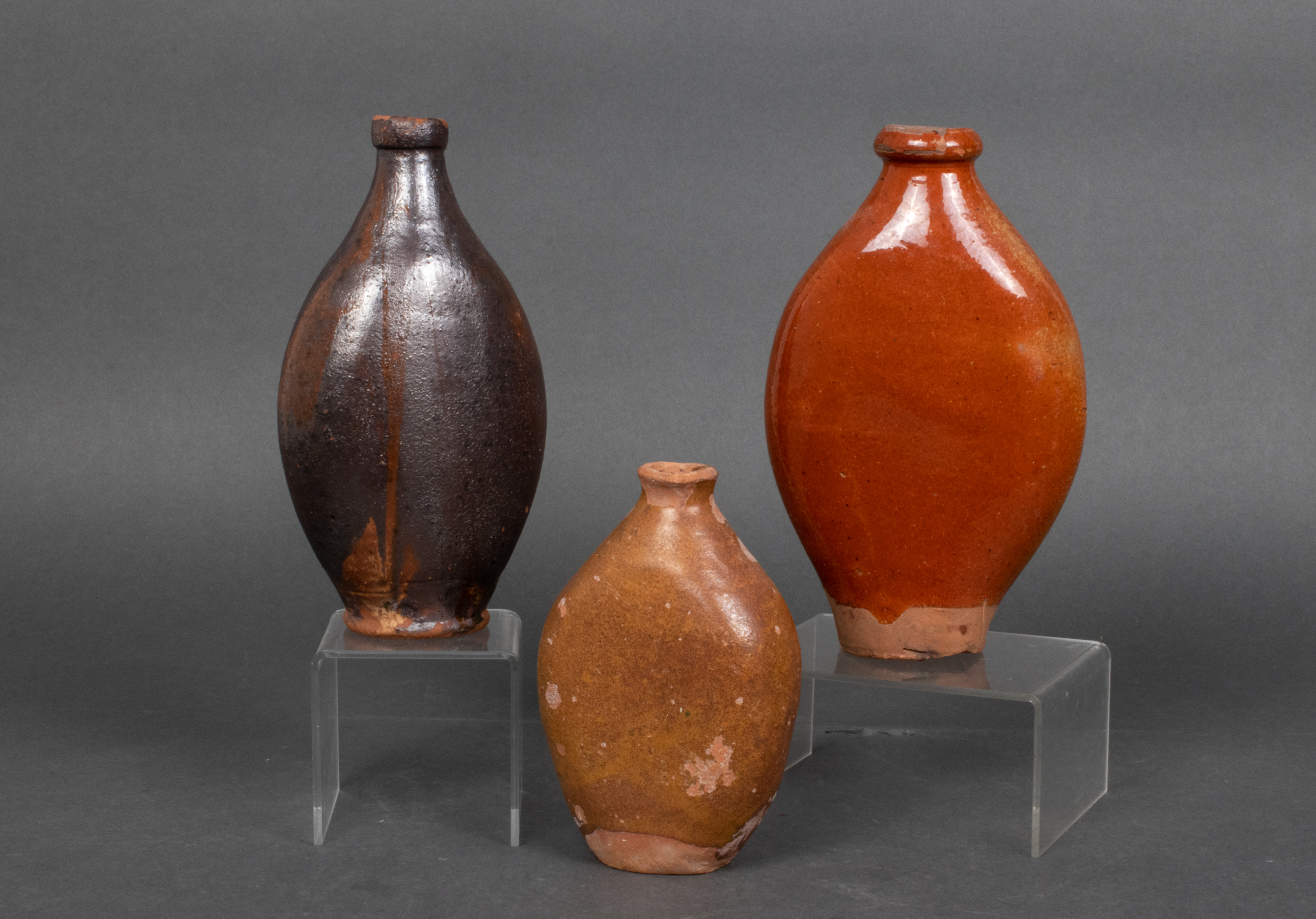 AMERICAN REDWARE POTTERY BOTTLE