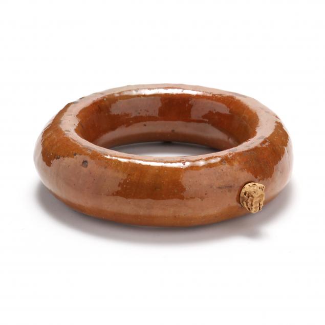 AMERICAN REDWARE RING JUG 20th