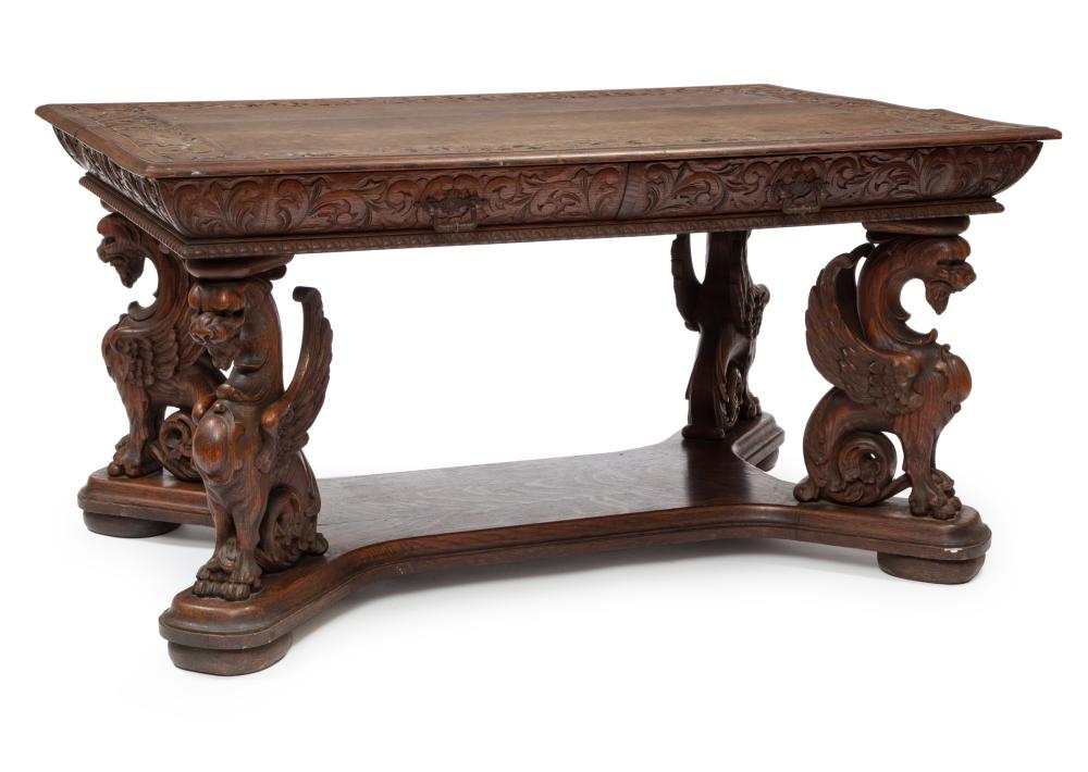 AMERICAN RENAISSANCE CARVED OAK