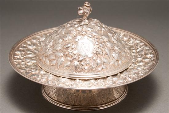 American repousse silver covered