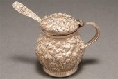 American repousse silver honey