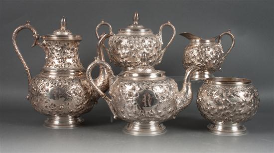 American repousse silver-plated