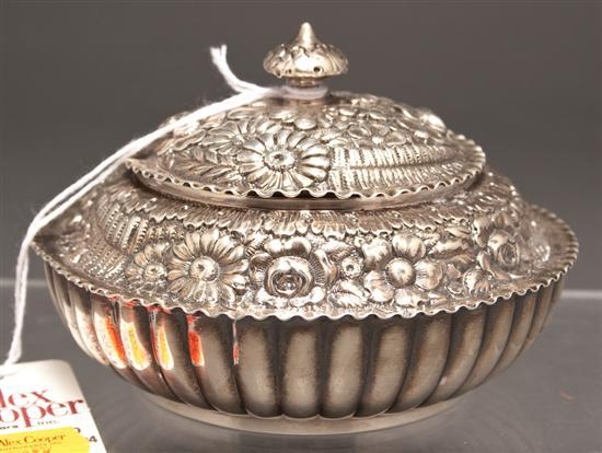 American repousse silver powder