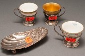 American repousse silver shell