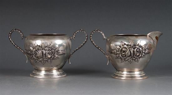American repousse sterling silver