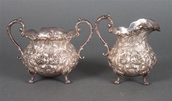 American repousse sterling silver