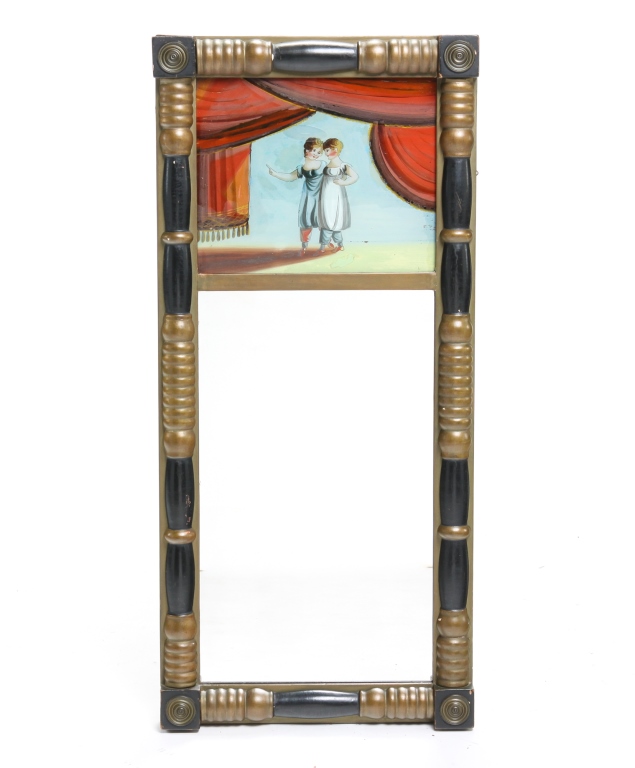 AMERICAN REVERSE PAINTED MIRROR.