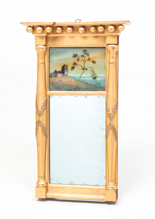 AMERICAN REVERSE PAINTED MIRROR.